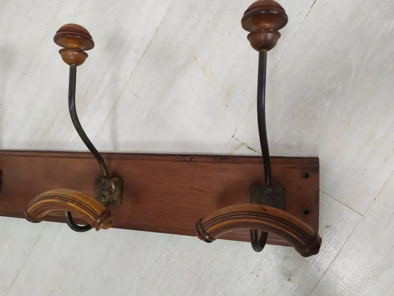 Pamono Antique Wall-Mounted Coat Rack> Racks, Hooks & Valets