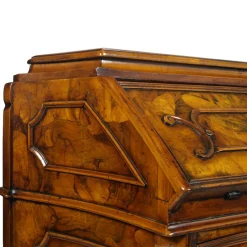 Best Pamono Antique Walnut & Burl Style 700 Lombardo Secretaire by Bottega Milanese dei Valentini