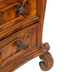 Best Pamono Antique Walnut & Burl Style 700 Lombardo Secretaire by Bottega Milanese dei Valentini