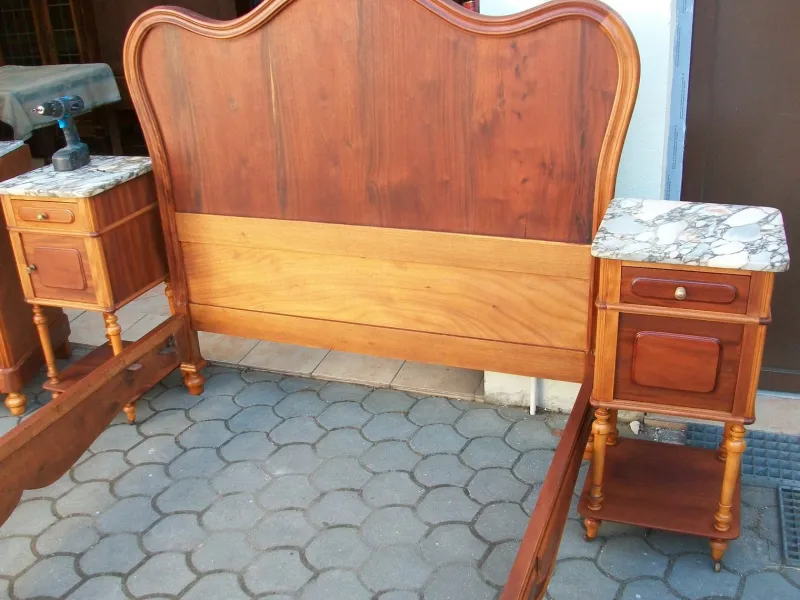 Online Pamono Antique Walnut Bedroom Set, 1890s, Set of 4