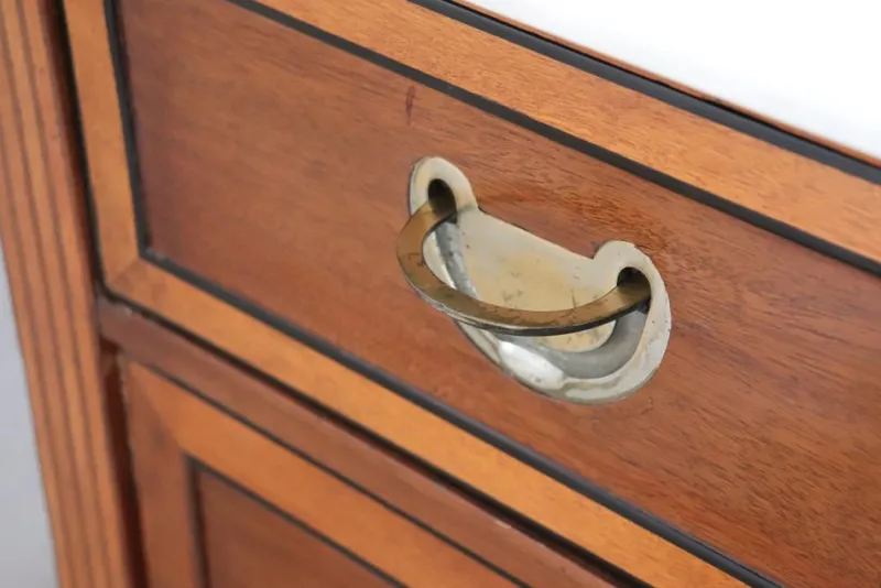 Discount Pamono Antique Walnut Chest of Drawers with Marble Top, 1700s