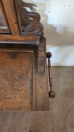 Pamono Antique Walnut Dressing Table with Friezes><noscript><img width=