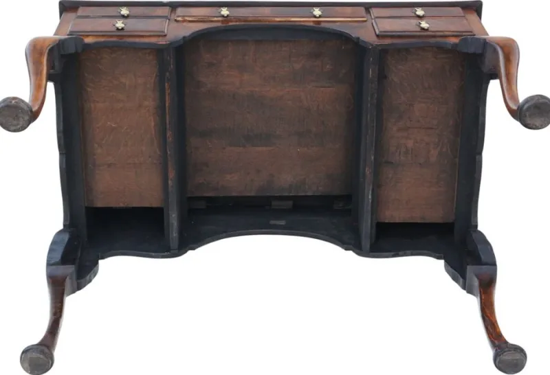 Sale Pamono Antique Walnut Figured 5-Drawer Writing Desk or Dressing Table, 1910s