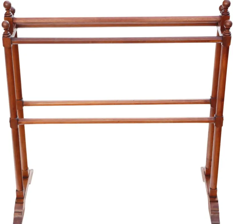 Discount Pamono Antique Walnut Towel Rail Stand, 1900s