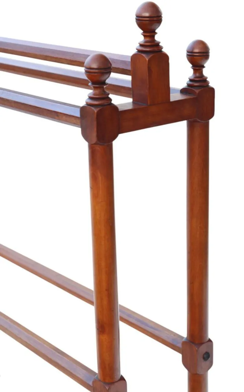 Discount Pamono Antique Walnut Towel Rail Stand, 1900s
