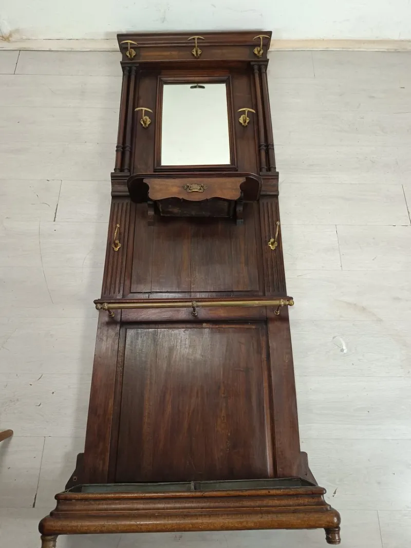 Pamono Antique Walnut Wall Coat Rack> Racks, Hooks & Valets