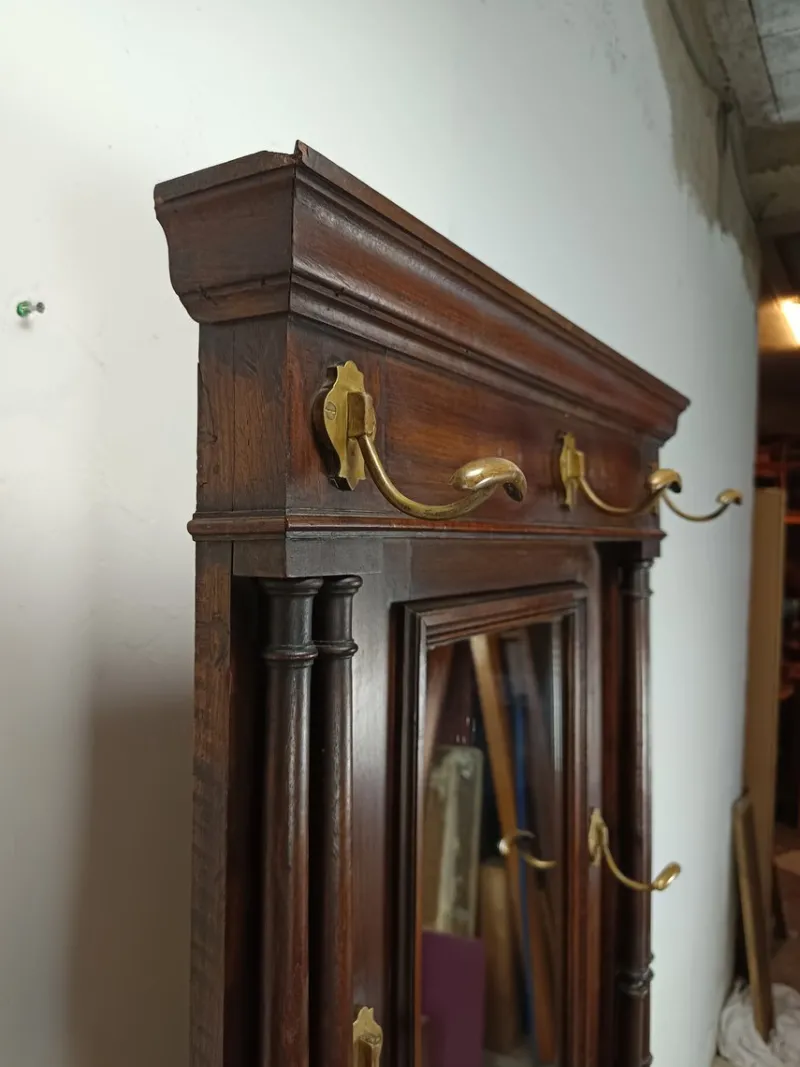 Pamono Antique Walnut Wall Coat Rack> Racks, Hooks & Valets