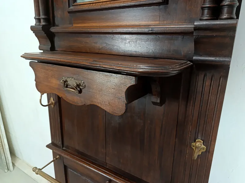 Pamono Antique Walnut Wall Coat Rack> Racks, Hooks & Valets