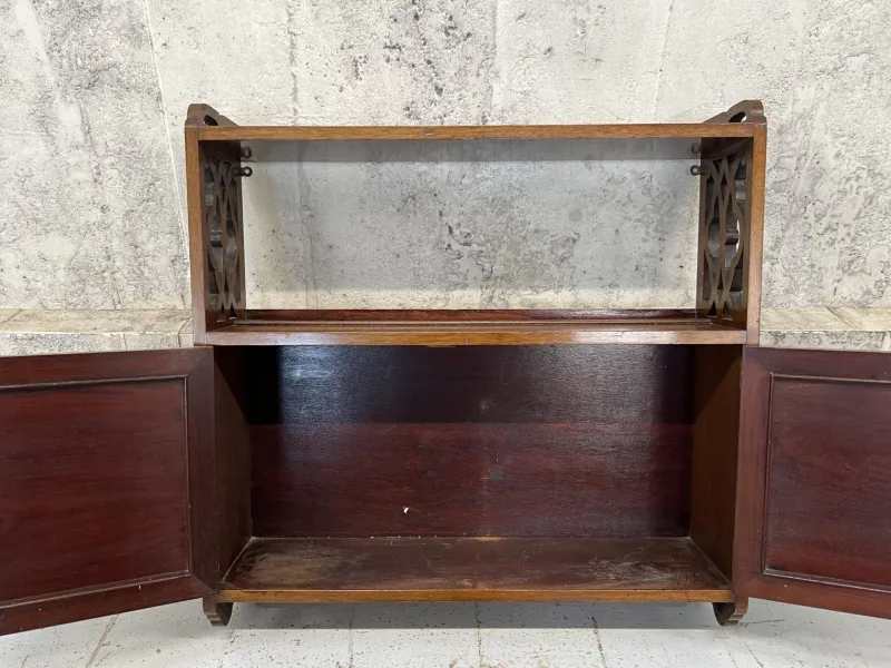 Online Pamono Antique Walnut Wall Mounted Cabinet, 1890s