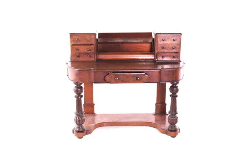 Pamono Antique Walnut Writing Desk, England> Secretaires