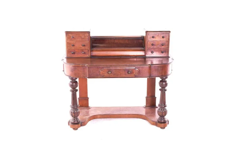 Pamono Antique Walnut Writing Desk, England> Secretaires