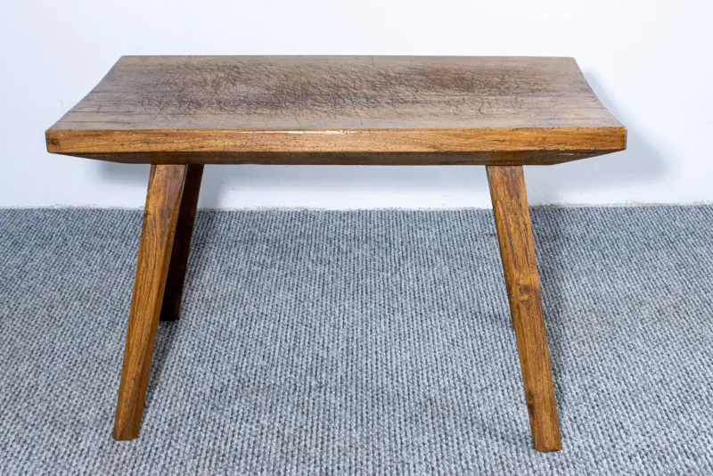 Online Pamono Antique Waxed Butcher's Block Table, Late 19th Century