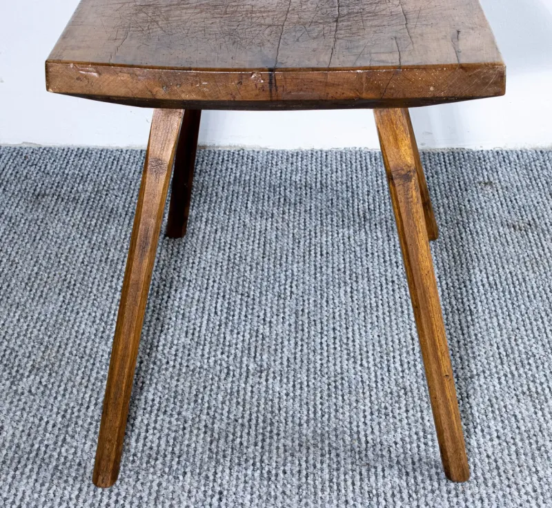 Online Pamono Antique Waxed Butcher's Block Table, Late 19th Century