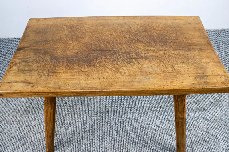 Online Pamono Antique Waxed Butcher's Block Table, Late 19th Century