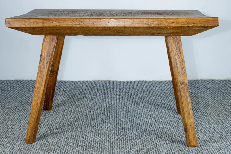 Online Pamono Antique Waxed Butcher's Block Table, Late 19th Century