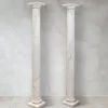 Pamono Antique White Marble Columns or Pedestals, Set of 2> Pedestals And Columns