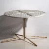 Discount Pamono Antique White Round Outdoor Table, 1930s