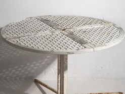 Discount Pamono Antique White Round Outdoor Table, 1930s