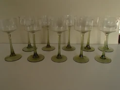 Pamono Antique White Wine Crystal Glasses, Set of 10> Glassware