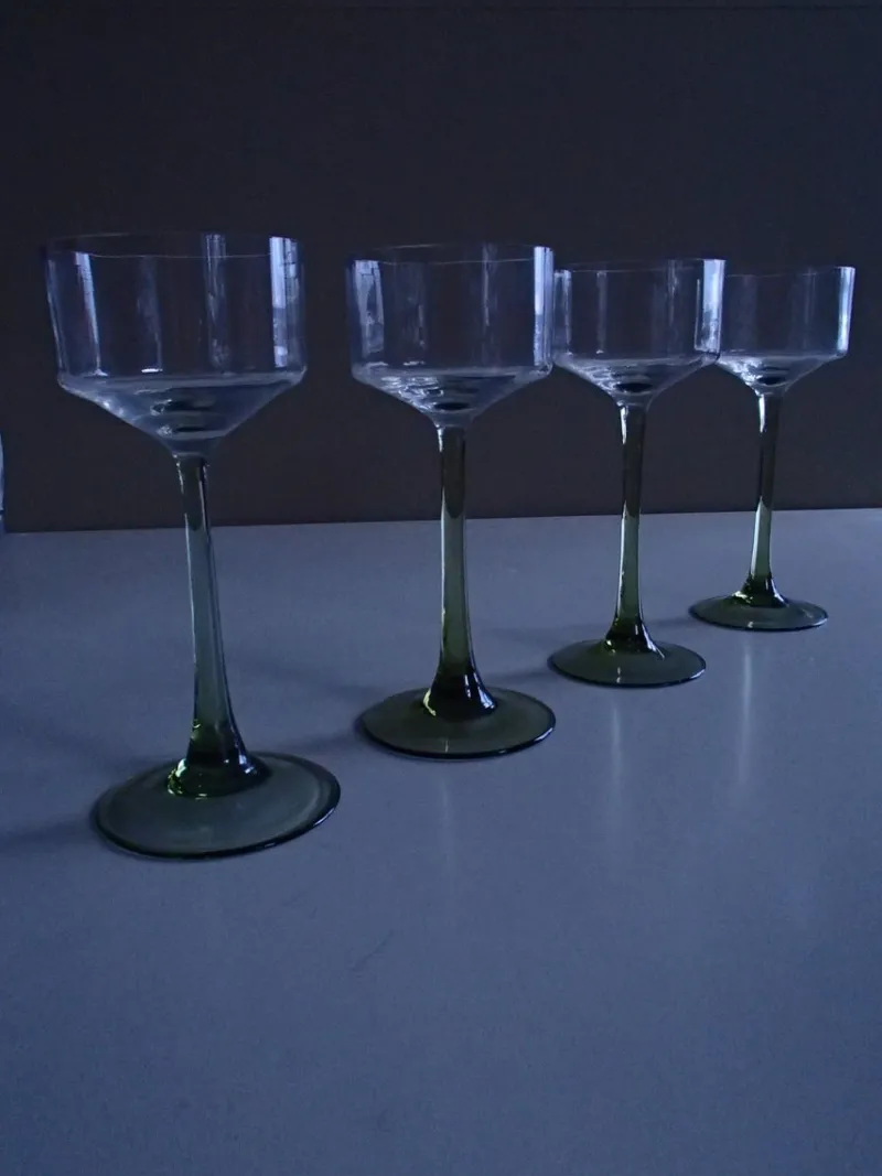 Pamono Antique White Wine Crystal Glasses, Set of 10> Glassware