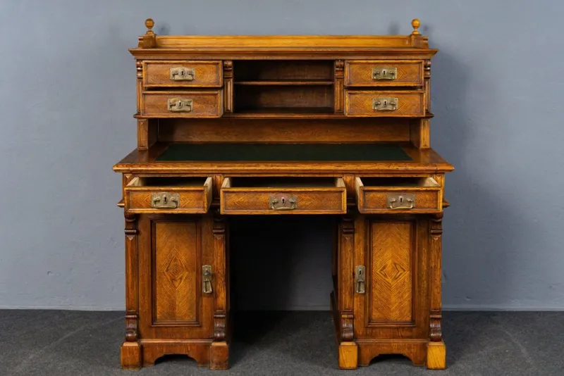 Hot Pamono Antique Wilhelminian Oak Secretaire Desk
