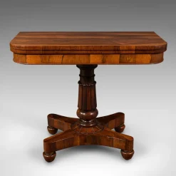 Pamono Antique William IV English Fold-Over Card Table, 1835><noscript><img width=
