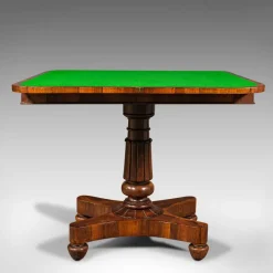 Pamono Antique William IV English Fold-Over Card Table, 1835><noscript><img width=