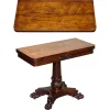 Pamono Antique William IV Folding Pedestal Card Table, 1830s> Game Tables