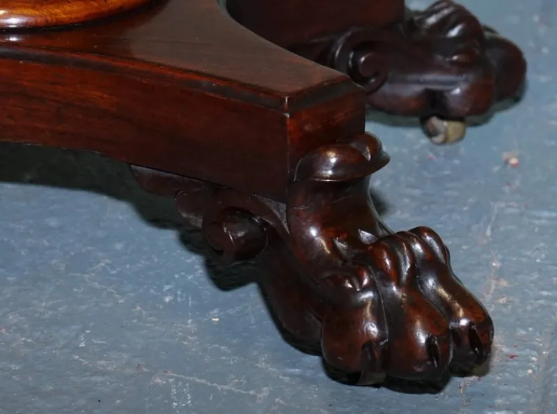 Pamono Antique William IV Folding Pedestal Card Table, 1830s> Game Tables