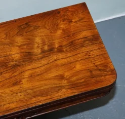 Pamono Antique William IV Folding Pedestal Card Table, 1830s><noscript><img width=