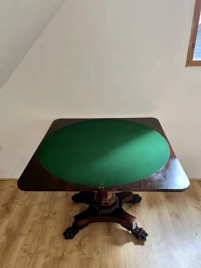 Pamono Antique William IV Rosewood Card Table, 1830s> Game Tables