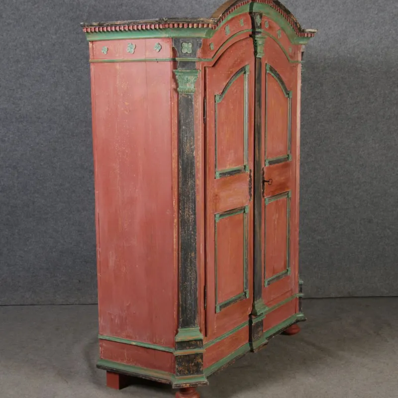 Pamono Antique Windisch Louis Xvi Cabinet, Bevelled Around 1780> Cabinets & Wardrobes