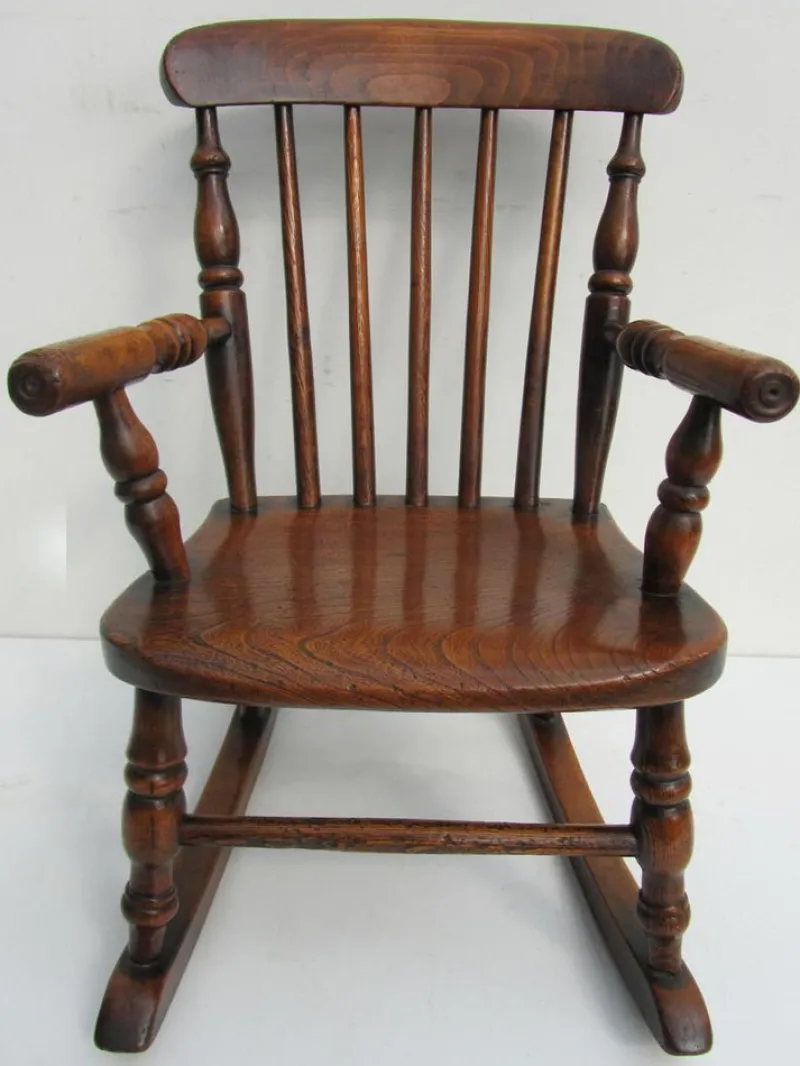 Best Pamono Antique Windsor Children's Rocking Chair, 1850
