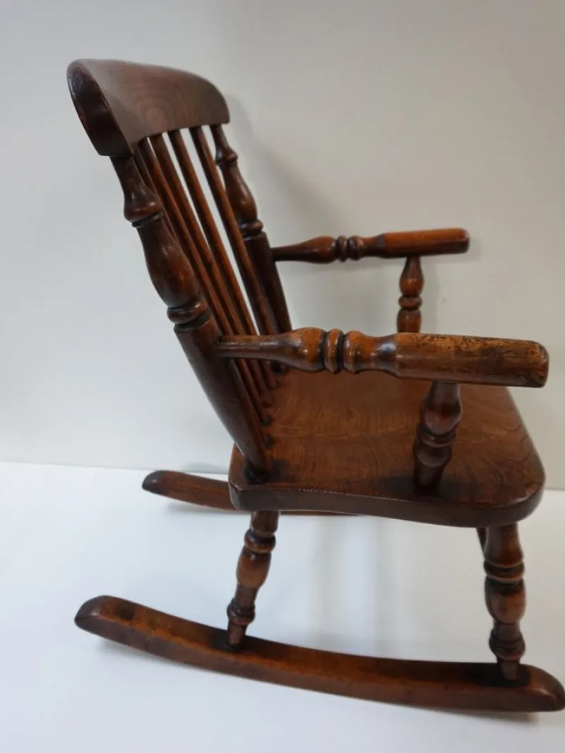Best Pamono Antique Windsor Children's Rocking Chair, 1850