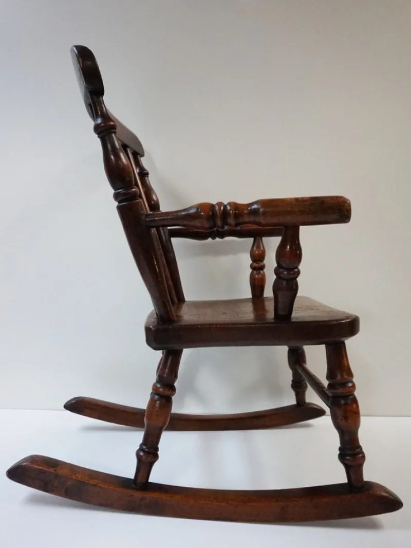 Best Pamono Antique Windsor Children's Rocking Chair, 1850
