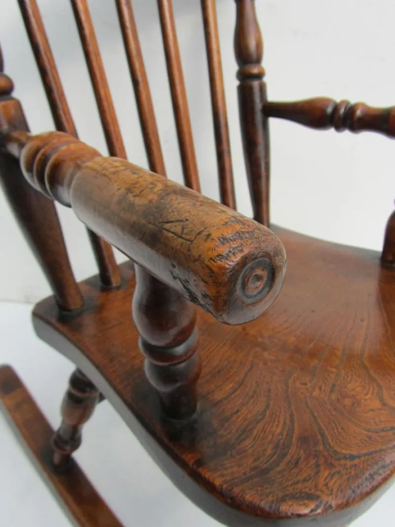 Best Pamono Antique Windsor Children's Rocking Chair, 1850