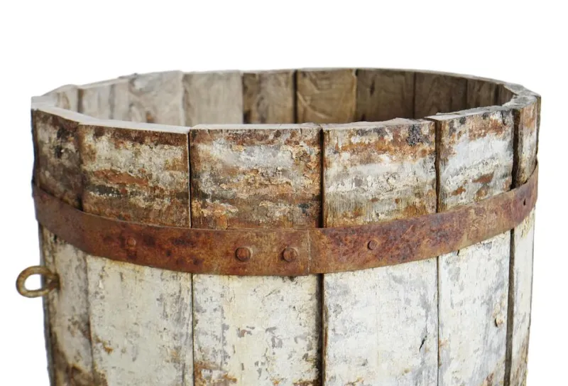 Pamono Antique Wood Barrel> Trunks Crates & Baskets