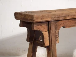 Pamono Antique Wood Bench, 1870s><noscript><img width=