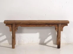 Pamono Antique Wood Bench, 1870s><noscript><img width=