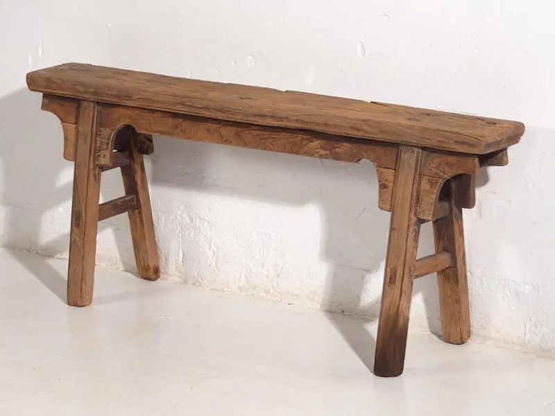 Pamono Antique Wood Bench, 1870s> Benches