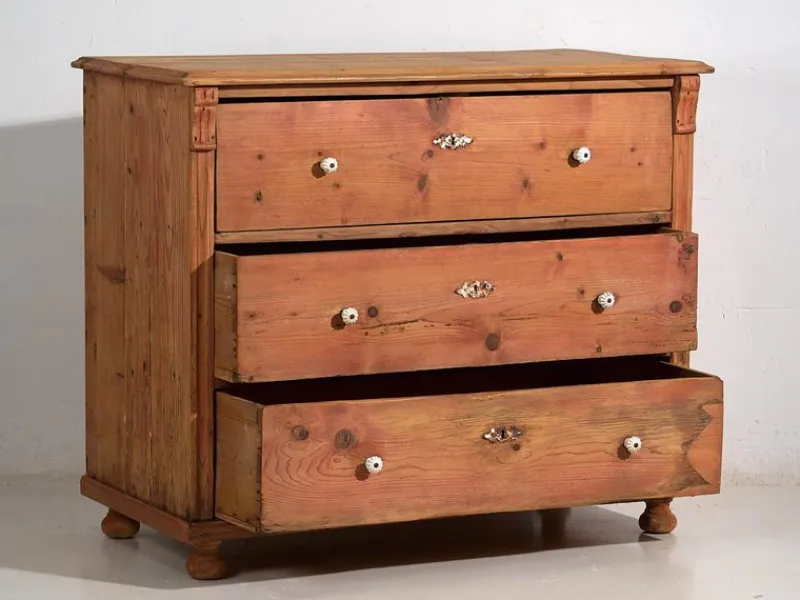 Pamono Antique Wood Chest of Drawers, 1920s> Dressers, Commodes & Chests