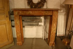 Best Pamono Antique Wood Fireplace Mantle, 1850s
