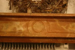 Best Pamono Antique Wood Fireplace Mantle, 1850s