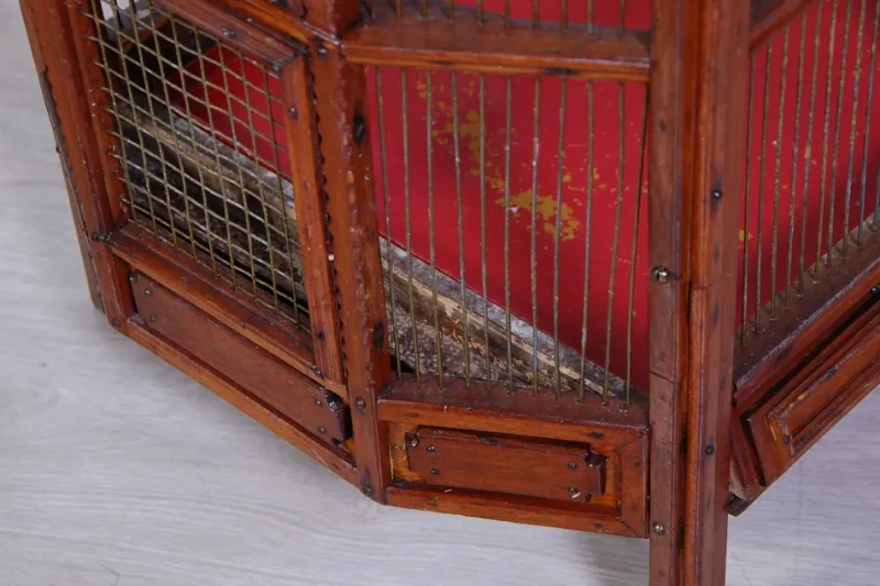 New Pamono Antique Wooden Bird House, 1890s