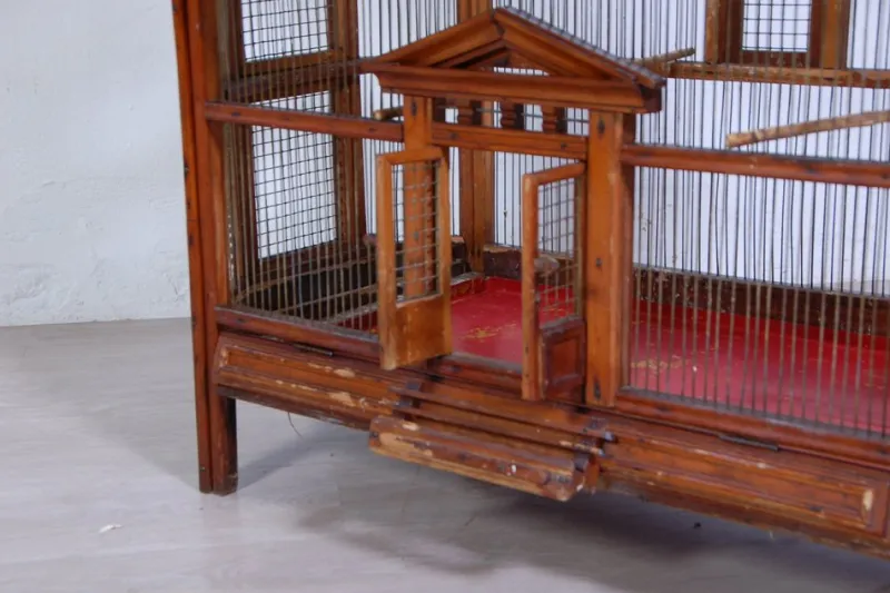 New Pamono Antique Wooden Bird House, 1890s