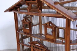 New Pamono Antique Wooden Bird House, 1890s