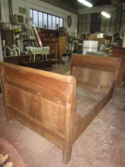 Discount Pamono Antique Wooden Boat Bed