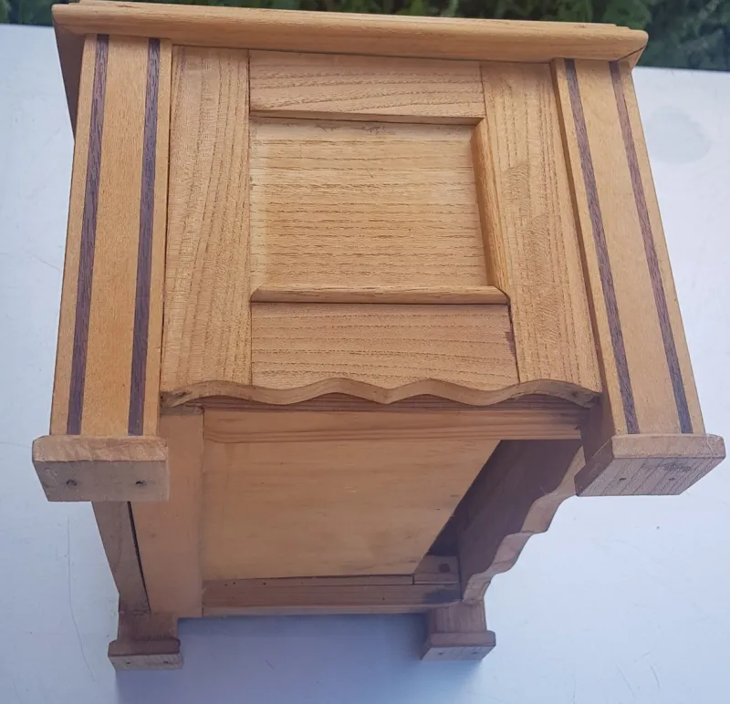 New Pamono Antique Wooden Box with Secret Compartment