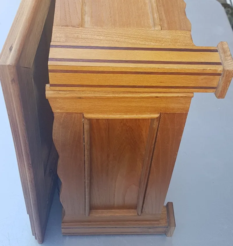 New Pamono Antique Wooden Box with Secret Compartment