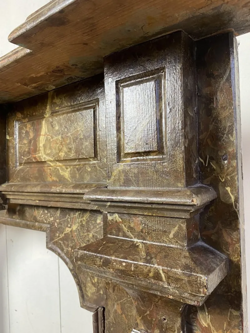 Pamono Antique Wooden Fireplace Mantle, 1900s> Fireplaces And Mantels